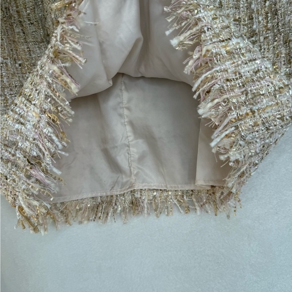 SHEIN Cream Tweed Skirt - Picture 4 of 11